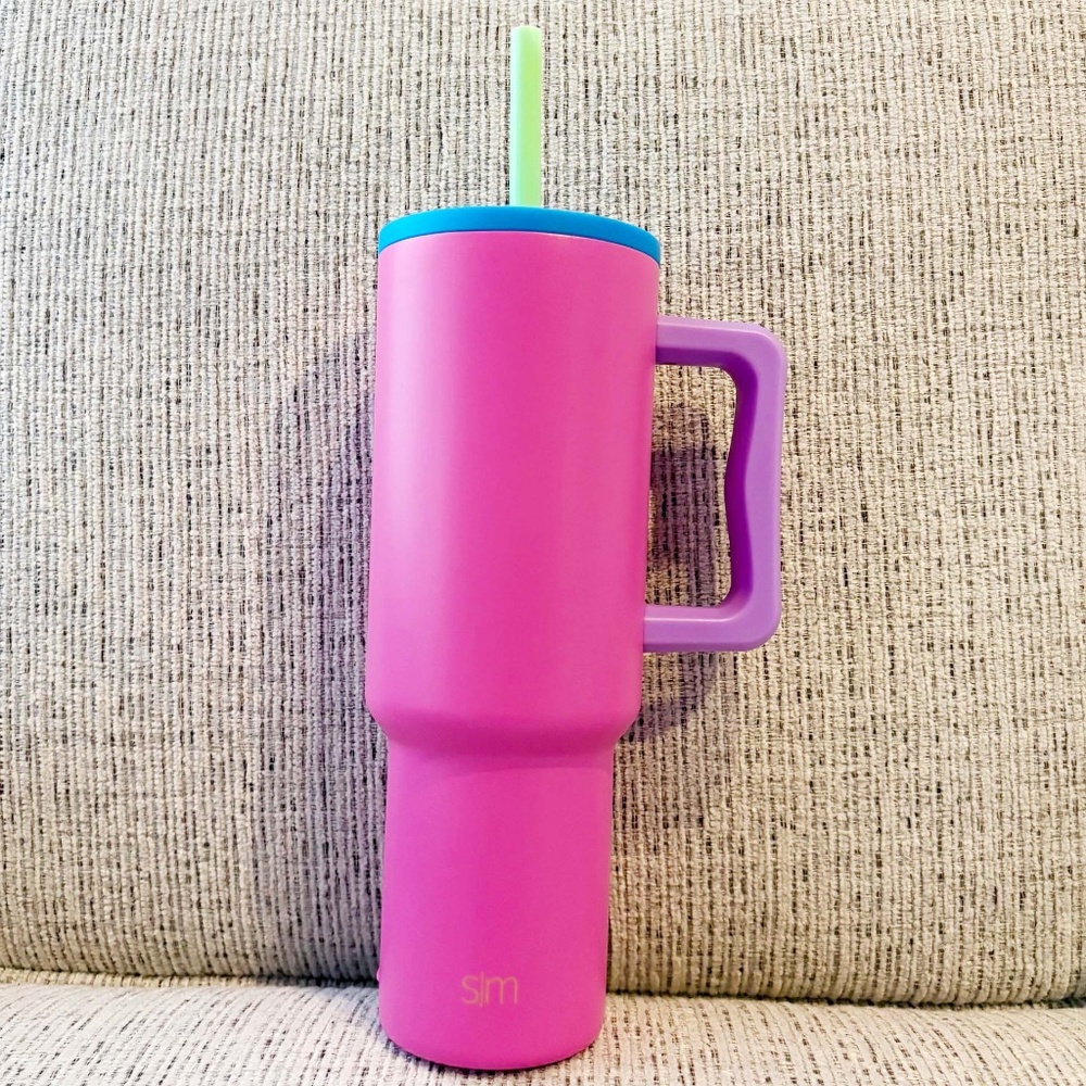 Simple Modern 40 oz Trek Tumbler with Handle and Straw Lid -80s Mix